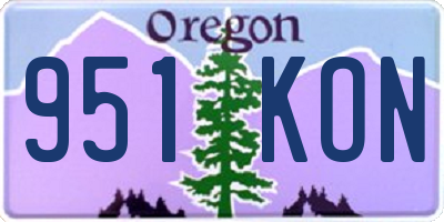 OR license plate 951KON