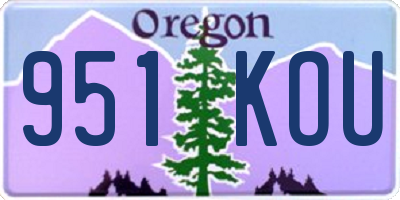 OR license plate 951KOU