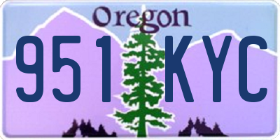 OR license plate 951KYC