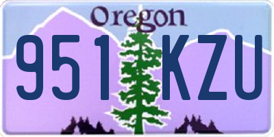 OR license plate 951KZU