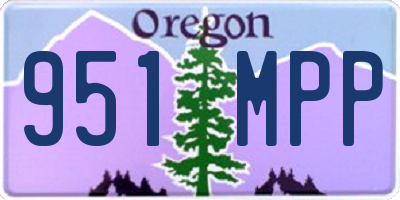 OR license plate 951MPP