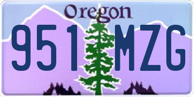 OR license plate 951MZG