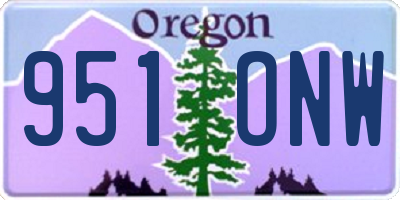 OR license plate 951ONW