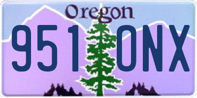 OR license plate 951ONX