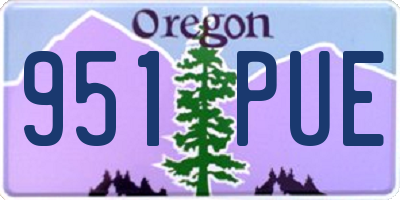 OR license plate 951PUE