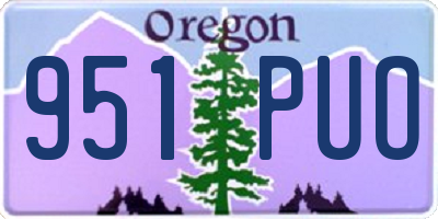 OR license plate 951PUO