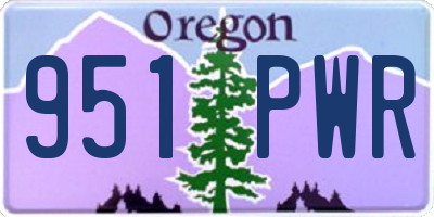 OR license plate 951PWR