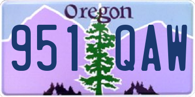 OR license plate 951QAW