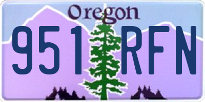 OR license plate 951RFN