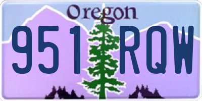 OR license plate 951RQW
