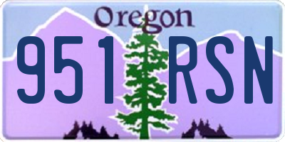 OR license plate 951RSN