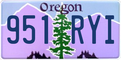 OR license plate 951RYI