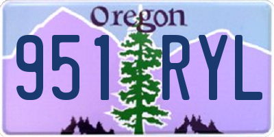 OR license plate 951RYL