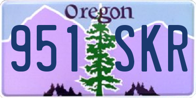 OR license plate 951SKR