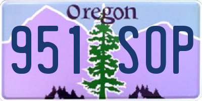 OR license plate 951SOP