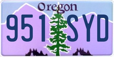 OR license plate 951SYD
