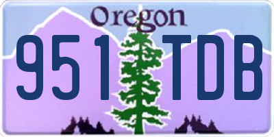 OR license plate 951TDB