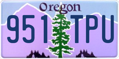OR license plate 951TPU