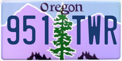 OR license plate 951TWR