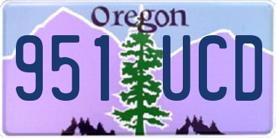 OR license plate 951UCD
