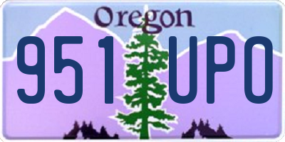 OR license plate 951UPO