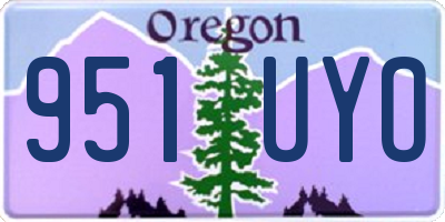OR license plate 951UYO