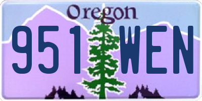 OR license plate 951WEN