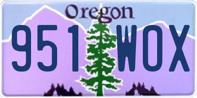 OR license plate 951WOX