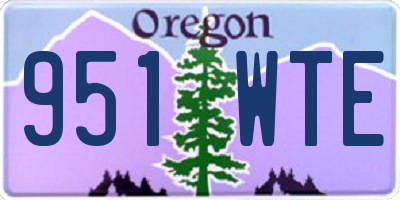 OR license plate 951WTE