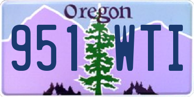 OR license plate 951WTI