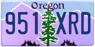 OR license plate 951XRD