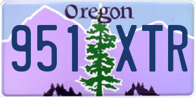 OR license plate 951XTR
