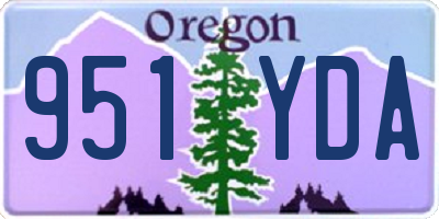 OR license plate 951YDA