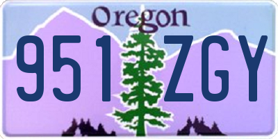 OR license plate 951ZGY