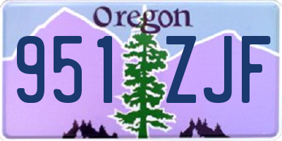 OR license plate 951ZJF