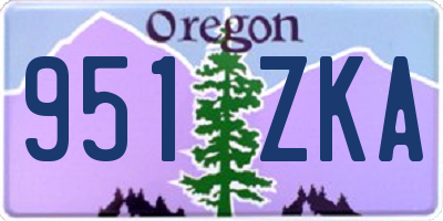 OR license plate 951ZKA