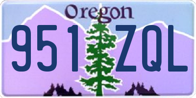 OR license plate 951ZQL