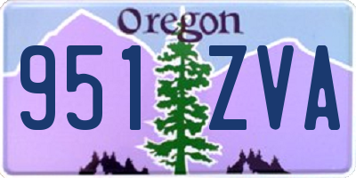OR license plate 951ZVA