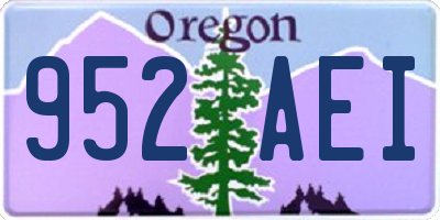OR license plate 952AEI