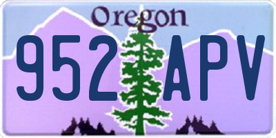 OR license plate 952APV