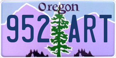 OR license plate 952ART