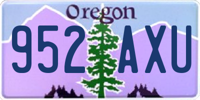 OR license plate 952AXU