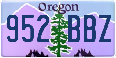 OR license plate 952BBZ