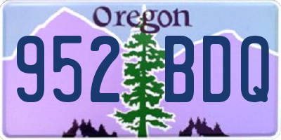 OR license plate 952BDQ