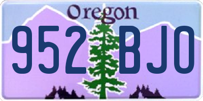 OR license plate 952BJO