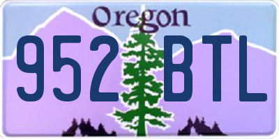 OR license plate 952BTL