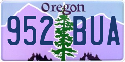 OR license plate 952BUA