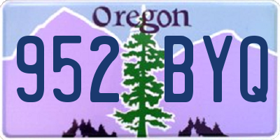 OR license plate 952BYQ