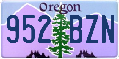 OR license plate 952BZN