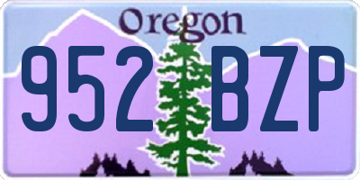 OR license plate 952BZP